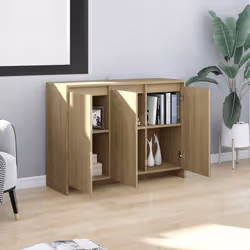 vidaXL Credenza Rovere Sonoma 102x33x75 cm in Truciolato - Vista aggiuntiva 3