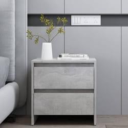 Vidaxl - Comodino dal design moderno e minimal con 2 cassetti vari colori colore : Cemento