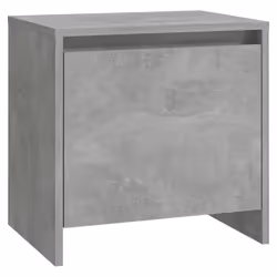 vidaXL Comodino Grigio Cemento 45x34x44,5 cm in Truciolato - Vista aggiuntiva 2