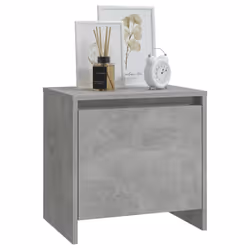 vidaXL Comodino Grigio Cemento 45x34x44,5 cm in Truciolato - Vista aggiuntiva 3