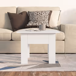 vidaXL Tavolino da Salotto Bianco 55x55x42 cm in Legno Multistrato - Vista aggiuntiva 3