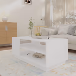 vidaXL Tavolino da Salotto Bianco 102x55x43 cm in Truciolato - Vista aggiuntiva 3