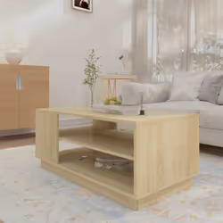 vidaXL Tavolino da Salotto Rovere Sonoma 102x55x43 cm in Truciolato - Vista aggiuntiva 3
