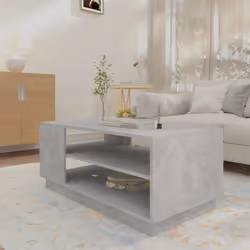 vidaXL Tavolino da Salotto Grigio Cemento 102x55x43 cm in Truciolato - Vista aggiuntiva 3