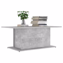 vidaXL Tavolino da Salotto Grigio Cemento 102x55,5x40 cm in Truciolato - Vista aggiuntiva 3