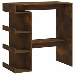Tavolo Bar con Ripiani Rovere Fumo 100x50x101,5cm in Truciolatocod mxl 127389 - Vista aggiuntiva 2