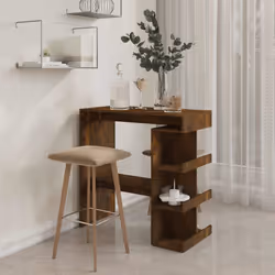 Tavolo Bar con Ripiani Rovere Fumo 100x50x101,5cm in Truciolatocod mxl 127389 - Vista aggiuntiva 3