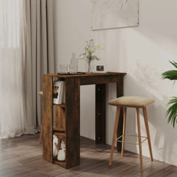 Vidaxl - Tavolino da Bar, Tavoli alti con Ripiani Rovere Fumo 102x50x103, 5 cm
