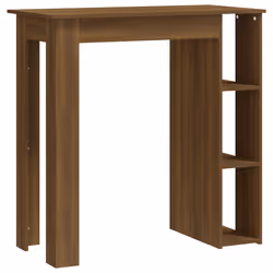vidaXL Tavolino da Bar con Ripiani Rovere Marrone 102x50x103,5 cm - Vista aggiuntiva 2