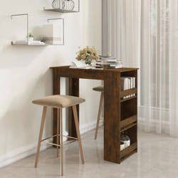 Vidaxl - Tavolo da Cucina, Tavolo Bar con Ripiani Rovere Fumo 102x50x103,5cm in Truciolato 48985