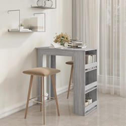 vidaXL Tavolo Bar con Ripiani Grigio Sonoma 102x50x103,5cm Truciolato