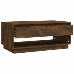 vidaXL Tavolino da Salotto Rovere Fumo 102,5x55x44 cm in Truciolato - Vista aggiuntiva 3