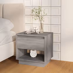 vidaXL Comodini 2 pz Grigio Sonoma 45x34x44 cm in Truciolato - Vista aggiuntiva 3