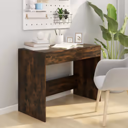 vidaXL Scrivania Rovere Fumo 101x50x76,5 cm in Truciolato - Vista aggiuntiva 3