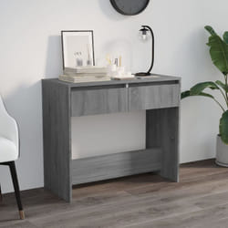 Tavolo Consolle Grigio Sonoma 89x41x76,5 cm in Acciaio Vidaxl