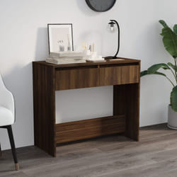 Tavolo Consolle, Tavolo da ingresso Rovere Marrone 89x41x76, 5 cm in Acciaio Vidaxl