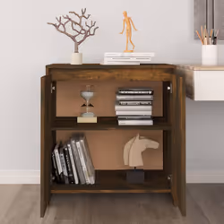 vidaXL Credenza Rovere Fumo 70x41x75 cm in Legno Multistrato - Vista aggiuntiva 3