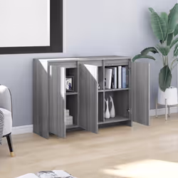vidaXL Credenza Grigio Sonoma 102x33x75 cm in Truciolato - Vista aggiuntiva 3