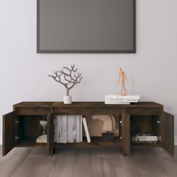 vidaXL Mobile Porta TV Rovere Fumo 120x30x40,5 cm in Truciolato - Vista aggiuntiva 3