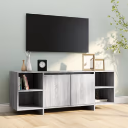 vidaXL Mobile Porta TV Grigio Sonoma 130x35x50 cm in Truciolato - Vista aggiuntiva 3