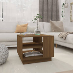 Vidaxl - Tavolino da Salotto 55x55x43 cm con 2 ripiani inferiori elegante vari colori colore : Marrone