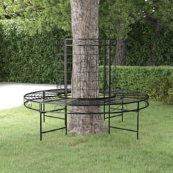 Vidaxl - Panchina per Albero Circolare Ø137 cm Nera in Acciaio 19763