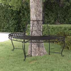 Arricchite il vostro albero preferito e create una zona d'ombra naturale con questa panchina metallica semi circolare! Materi ...