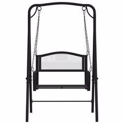 vidaXL Dondolo 124 cm in Acciaio Nero - Vista aggiuntiva 3