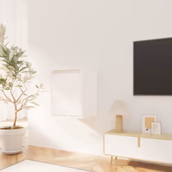 vidaXL Pensili 2 pz Bianchi 30x30x40 cm in Legno Massello di Pino - Vista aggiuntiva 3