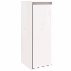 vidaXL Pensile Bianco 30x30x80 cm in Legno Massello di Pino - Vista aggiuntiva 2