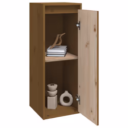 vidaXL Pensili 2 pz Marrone Ambra 30x30x80cm in Legno Massello di Pino - Vista aggiuntiva 3