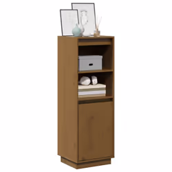 vidaXL Credenza Ambra 37x34x110 cm in Legno Massello di Pino - Vista aggiuntiva 3