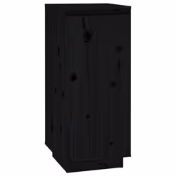 vidaXL Scarpiera Nera 35x35x80 cm in Legno Massello di Pino - Vista aggiuntiva 2