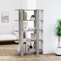 Libreria/Divisorio, Scaffale Grigio Cemento 100x30x160 cm vidaXL