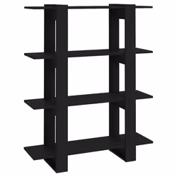 vidaXL Libreria/Divisorio Nero 100x30x123,5 cm - Vista aggiuntiva 2