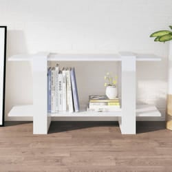 Libreria, Scaffale Bianco Lucido 100x30x51 cm in Legno Multistrato Vidaxl