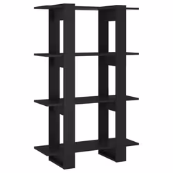 vidaXL Libreria/Divisorio Nero 80x30x123,5 cm - Vista aggiuntiva 2
