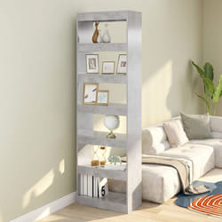 Libreria/Divisorio, Scaffale Grigio Cemento 60x30x198 cm Vidaxl