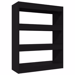 vidaXL Libreria/Divisorio Nero 80x30x103 cm in Legno Multistrato - Vista aggiuntiva 2