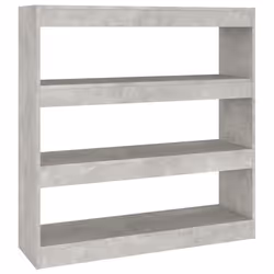 vidaXL Libreria/Divisorio Grigio Cemento 100x30x103 cm - Vista aggiuntiva 2