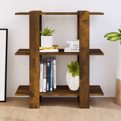 vidaXL Libreria/Divisorio Rovere Fumo 80x30x87 cm - Vista aggiuntiva 3