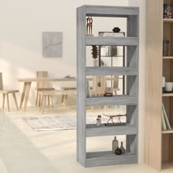 Libreria/Divisorio, Scaffale Grigio Sonoma 60x30x166 cm in Truciolato Vidaxl