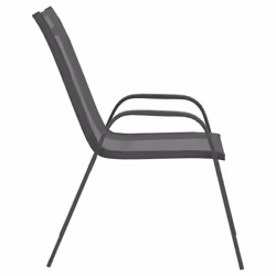 VidaXL 318781 sedia da esterno Terrazzo Tessuto, Acciaio Grigio - Vista aggiuntiva 4