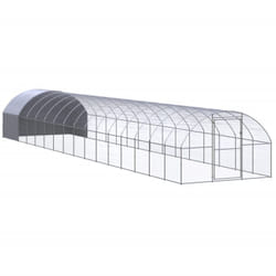 vidaXL Gabbia per Polli da Esterno 3x16x2 m in Acciaio Zincato