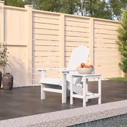 VidaXL 3095700 sedia da esterno Terrazzo Polietilene ad alta intensità, Acciaio Bianco