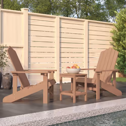 VidaXL 3095706 sedia da esterno Terrazzo Polietilene ad alta intensità, Acciaio Marrone