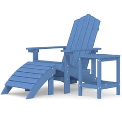 VidaXL 3095715 sedia da esterno Terrazzo Polietilene ad alta intensità, Acciaio Colore acqua, Blu