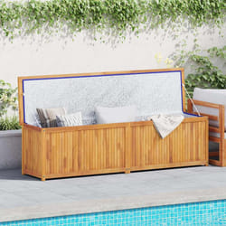 vidaXL Cassa da Giardino 200x50x55 cm in Legno Massello di Teak