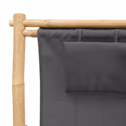 VidaXL 318595 sedia da esterno Terrazzo Seduta imbottita Bamboo, Poliestere Grigio - Vista aggiuntiva 7