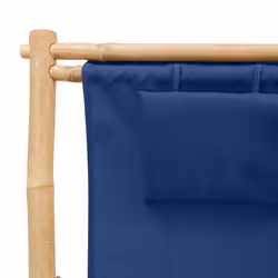VidaXL 318596 sedia da esterno Terrazzo Seduta imbottita Bamboo, Poliestere Blu - Vista aggiuntiva 7